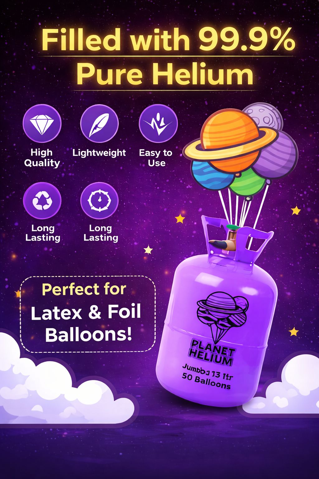 Planet Helium 13L Cylinder